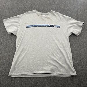 Vintage Nike Essentials T Shirt Mens XL Gray Tag Y2K 90s Embroidered *FLAW